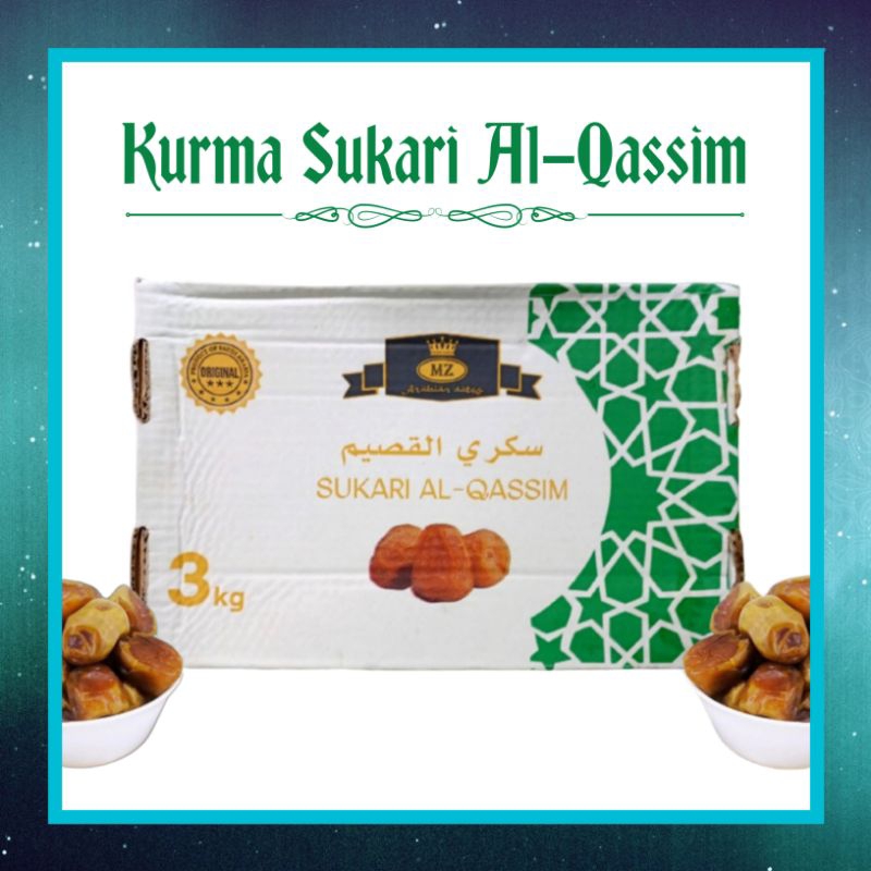 Kurma Sukari 3kg Al Qasim Sukkari Al-Qassim