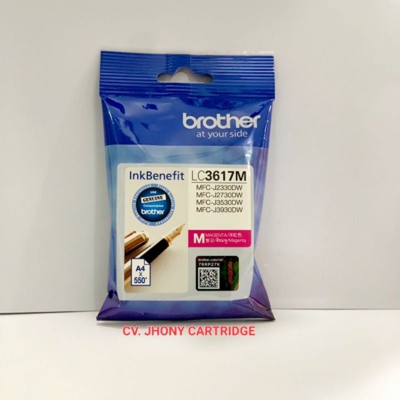 Tinta Cartridge Brother LC3617 LC 3617 BK Hitam Cyan Magenta Yellow Original