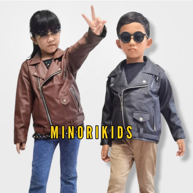 Jaket kulit anak (jaketkulit /jaket kulit anak/ jaket double kerah anak)