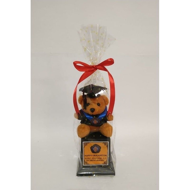 Piala boneka wisuda SD TK SMA SMK SMP UNIVERSITAS