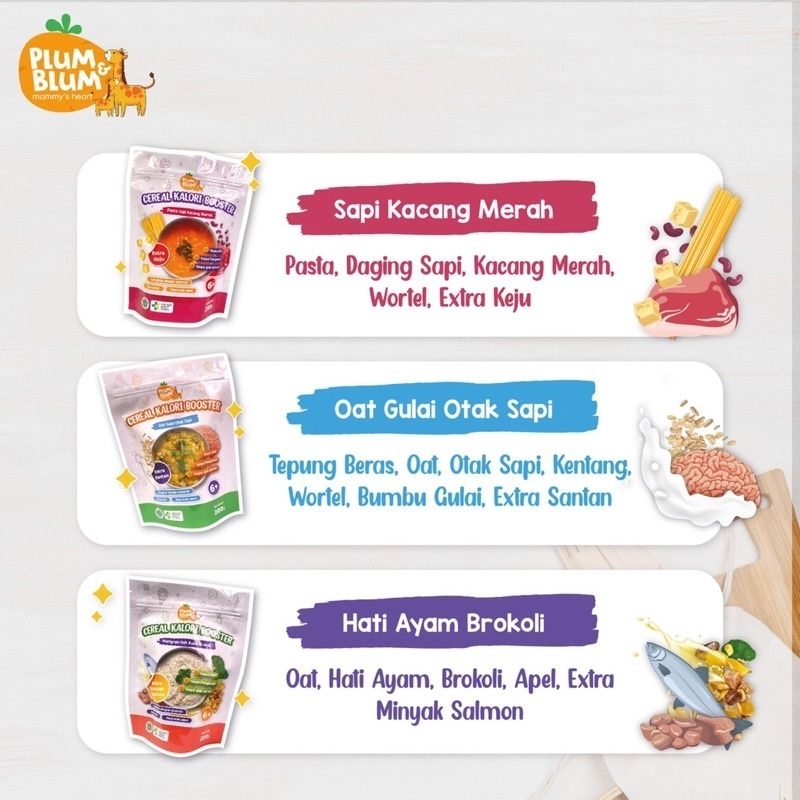 Plum &amp; Blum MPASI Baby Cereal Kalori Booster 200 gram / Sereal Bayi BB Booster Plum and Blum Plumandblum