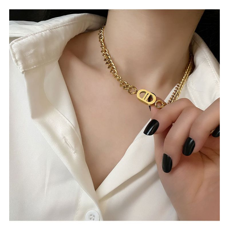 Kalung Choker Necklace Coker Kalung DD Aksesoris Gaya Hip Hop