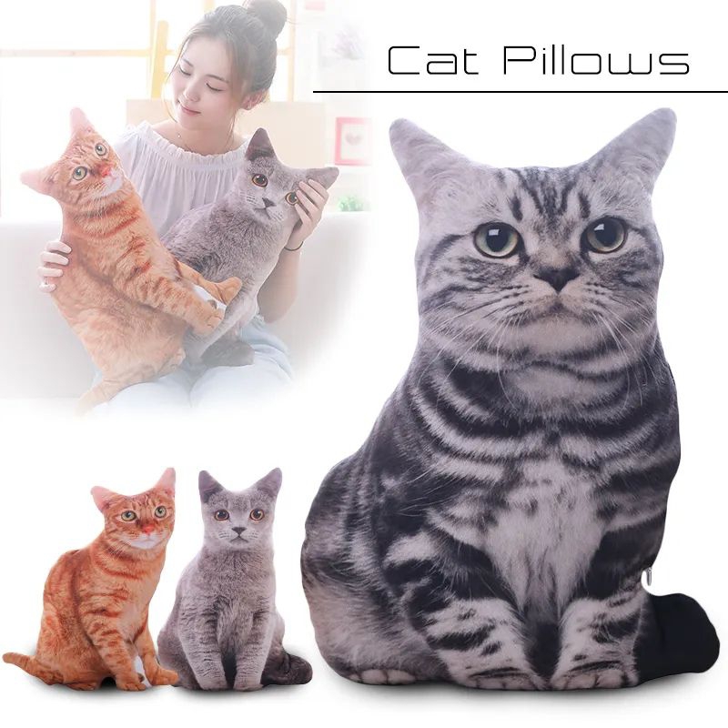 Bantal Kucing 3D Lucu Halus Dan Lembut