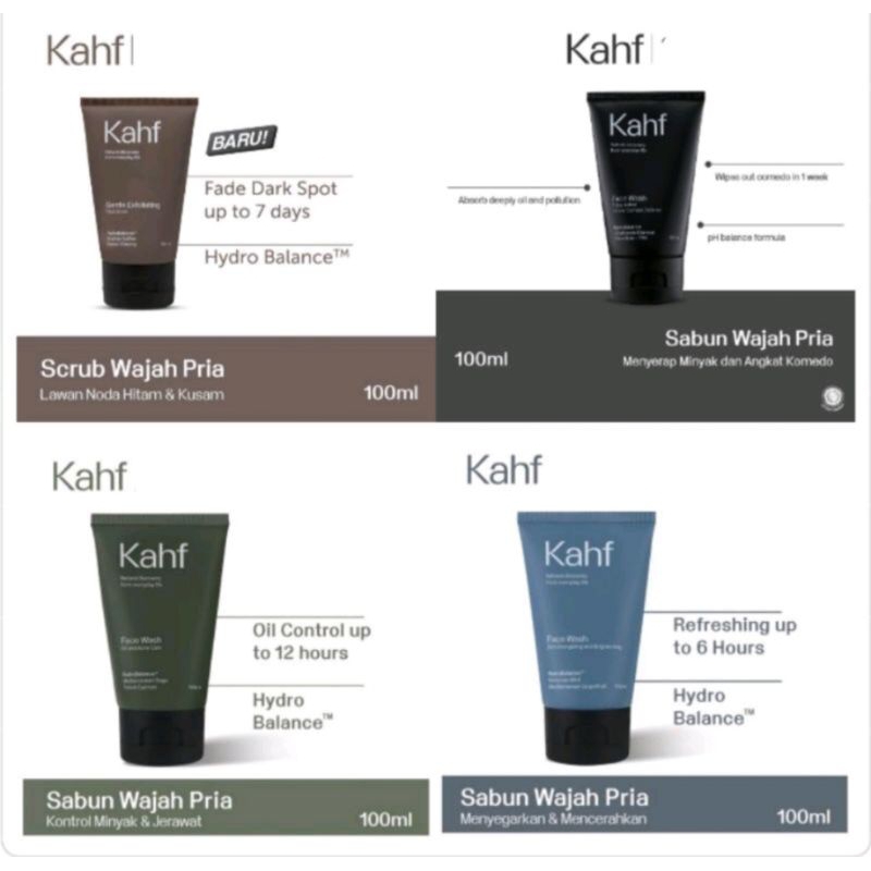 Kahf Facial Foam Pembersih Wajah 100ml