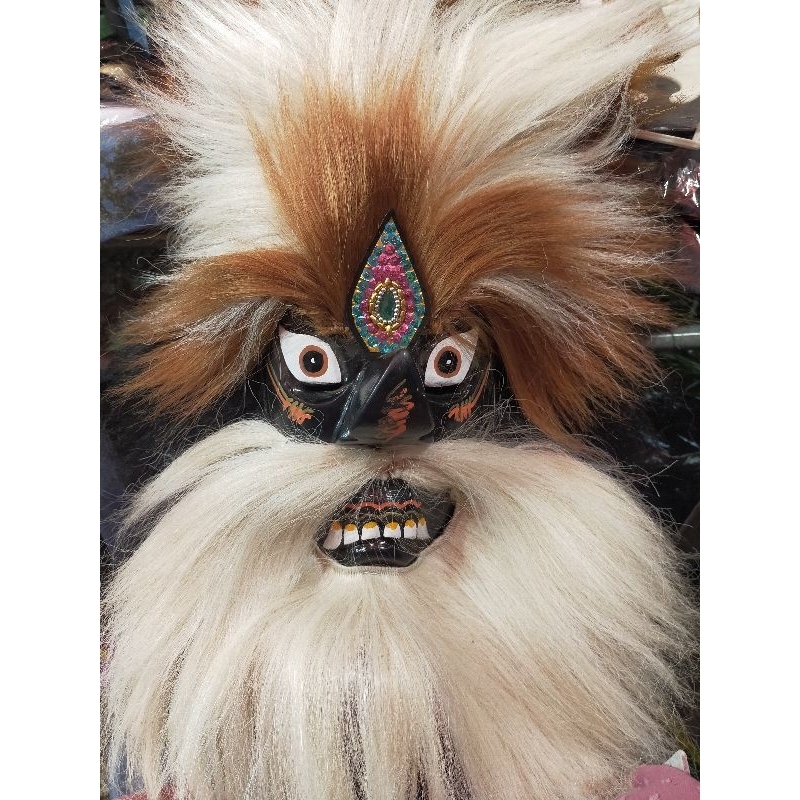 topeng bujang ganong hitam dewasa, topeng bujang ganong dewasa