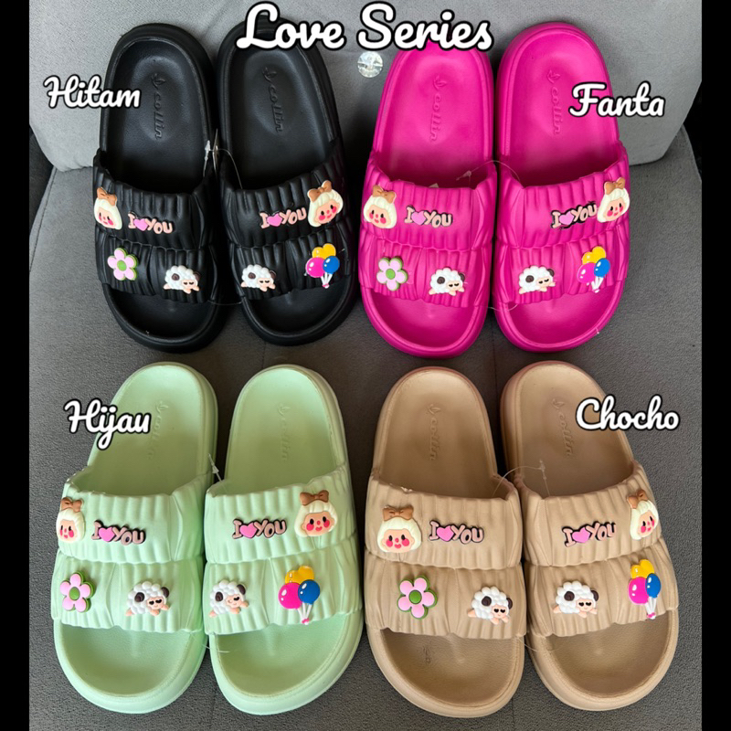 SANDAL SLOP DEWASA JELLY CEWEK/ SANDAL RUMAH MOTIF TEDDY BEAR