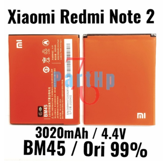 Baterai Ori 99% BM45 Xiaomi Redmi Note 2 - Baterai Bateri Batere Batrei Battrey Batre