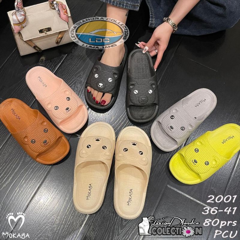 SANDAL SELOP KARET JELLY IMPORT MOTIV BONEKA(36-41)