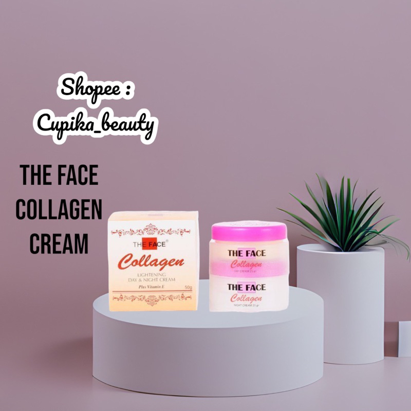 &lt;ci.x&gt; [ collagen ] the face cream collagen siang dan malam bpom || cream wajah collagen the face bpom