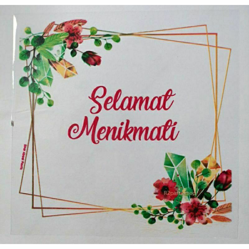 Ready Plastik Selamat Menikmati Ukuran 18x18