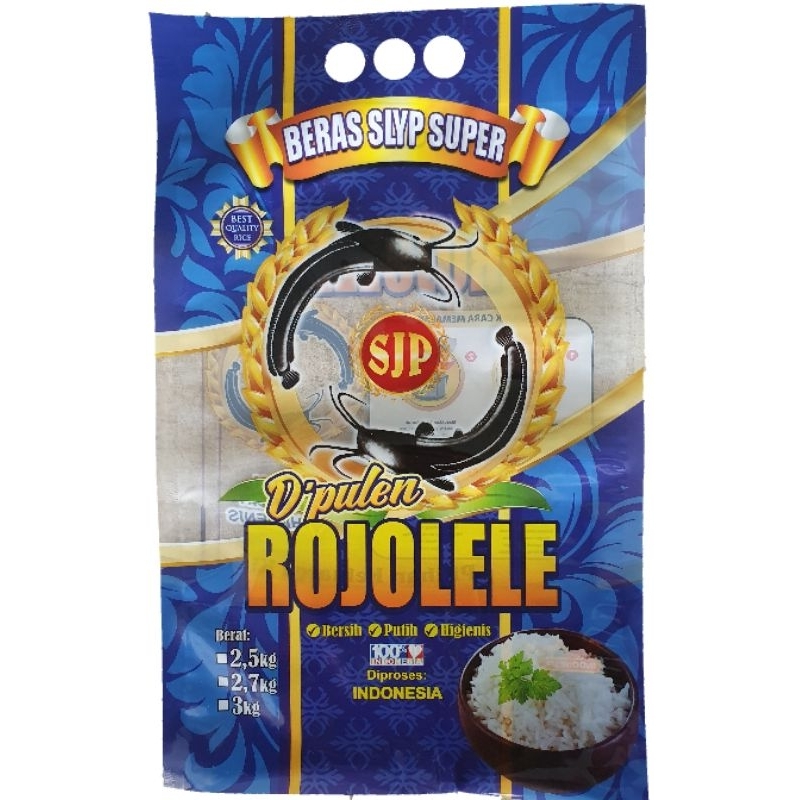 Kemasan Plastik Beras Rojolele 2,5kg - 3kg