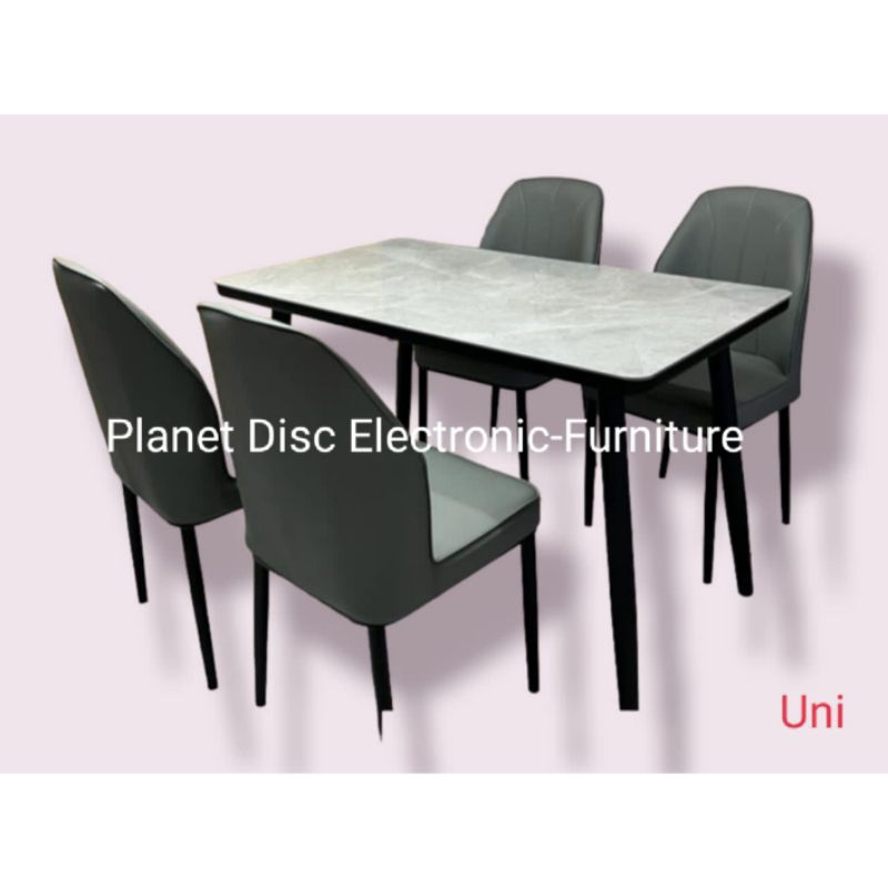 Meja Makan Marmer dengan 4kursi Dining Table Dining Set Meja batu meja restoran meja cafe promo mura