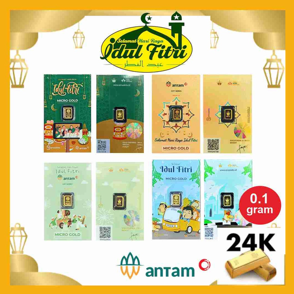 LM LOGAM MULIA ANTAM 1 GRAM IDUL FITRI LEBARAN EID MUBARAK KARTU UCAPAN HADIAH KADO GIFT PARCEL EMAS