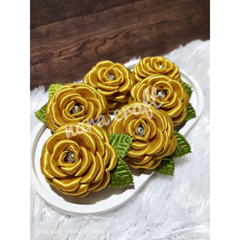 Bros hijab gardenia  / bros bunga mawar / bros jilbab /bros bunga