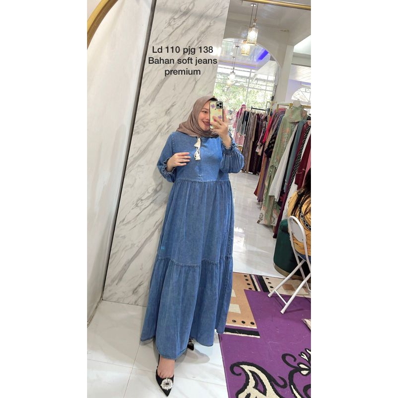 DRESS ZARA DRESS SOFT DENIM