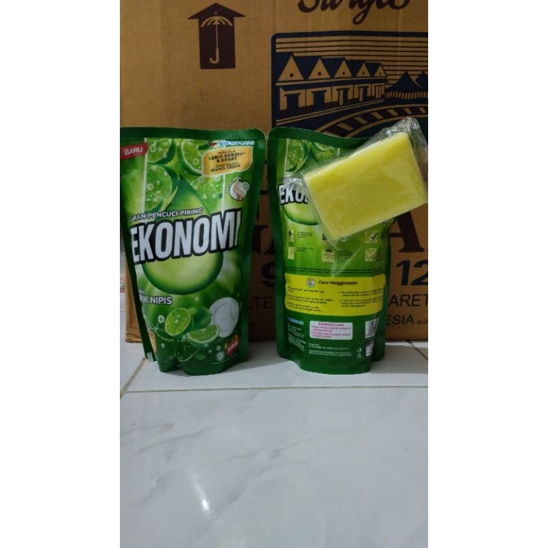 Sabun cuci piring ekonomi 650ml free spon