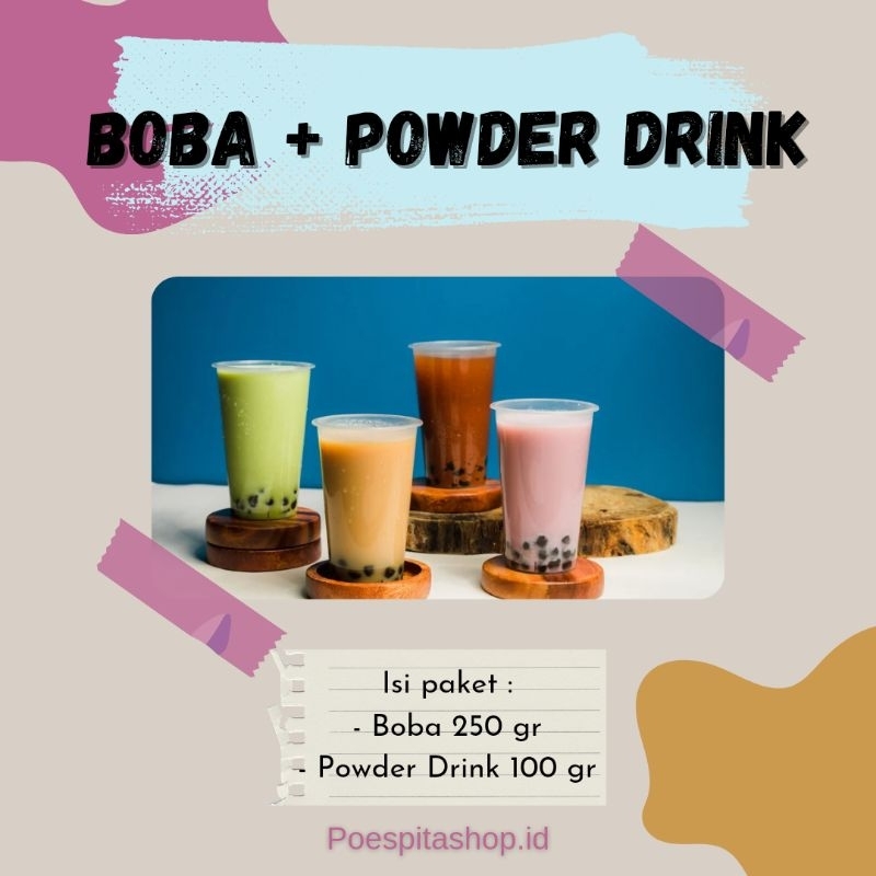 

Paket Boba Drink (Boba Pearl + Powder Drink)/Boba Pearl Powder Drink