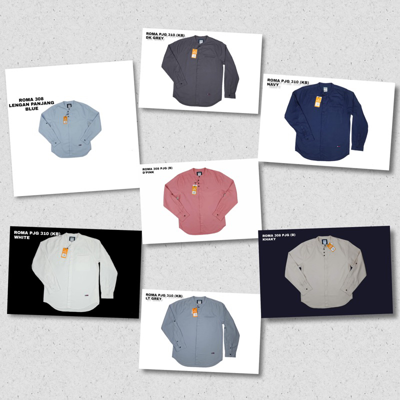 RETAMA Kemeja koko pria KEMKO lengan panjang