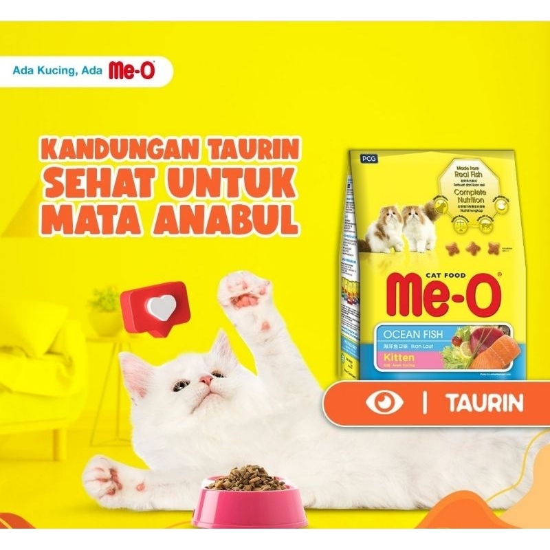 Me-o meo KITTEN dry food ocean fish makanan anak kucing cat kering nutrisi seimbang