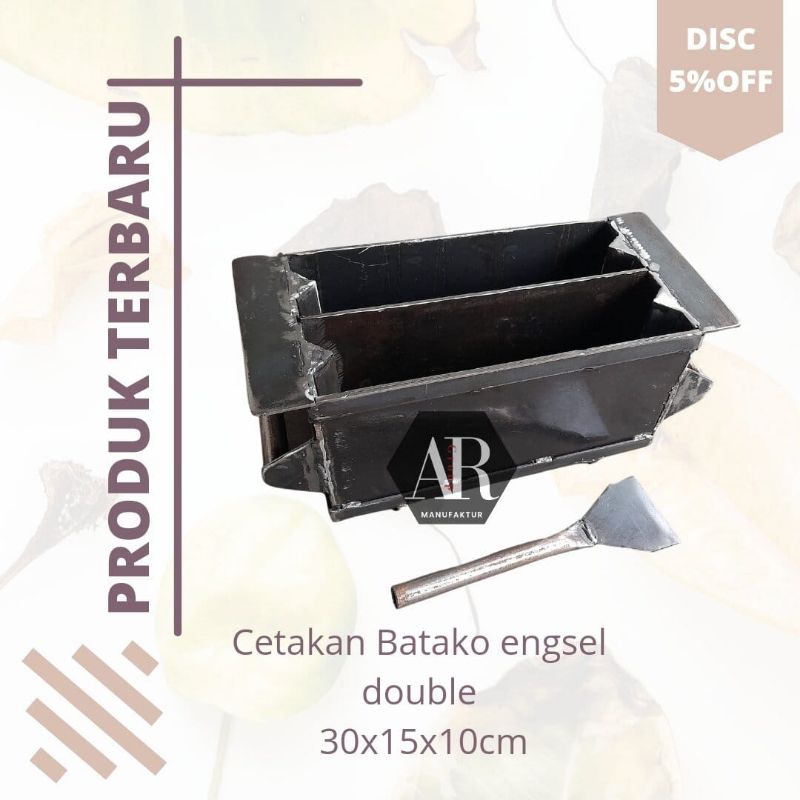 Cetakan batako engsel double 30x15x10