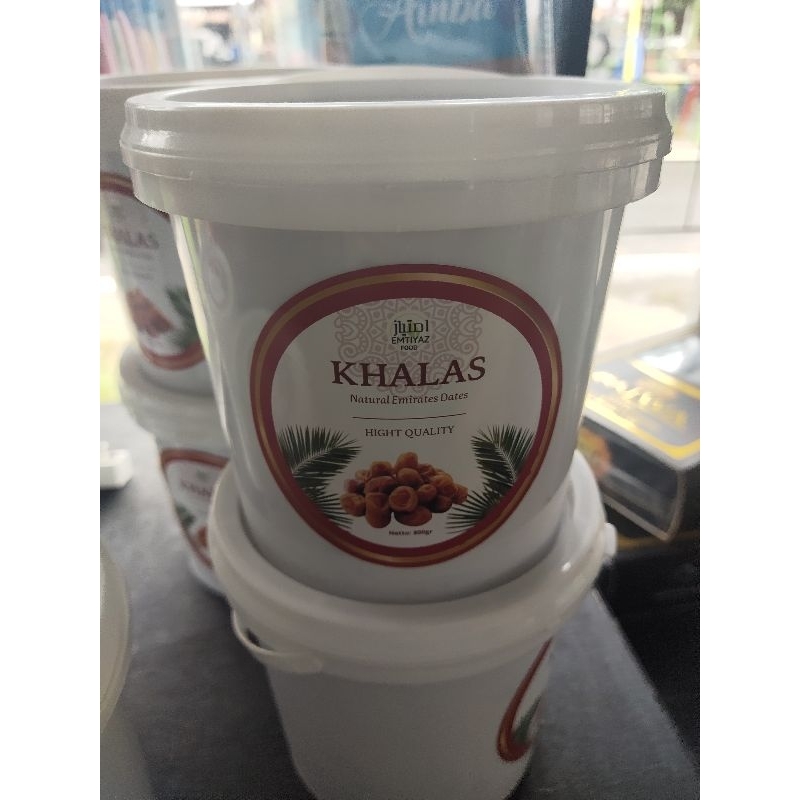 

Kurma Khalas Saad kemasan ember 800gram