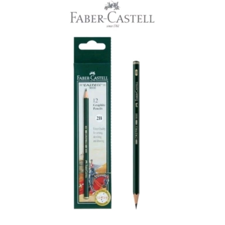 

Pensil 2B / Pensil Ujian Faber-Castell 9000 Original 1 Lusin (12 Pcs)