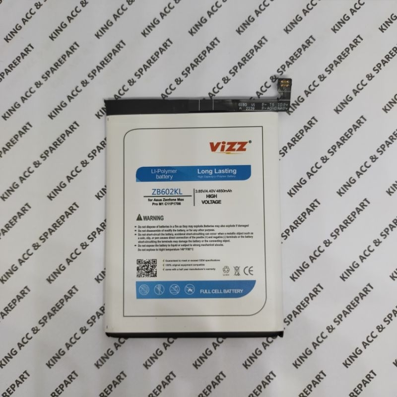 BATT BATERAI BATRE VIZZ ASUS ZENFONE MAX PRO M1 ZB602KL C11P17060 DOUBLE POWER VIZZ