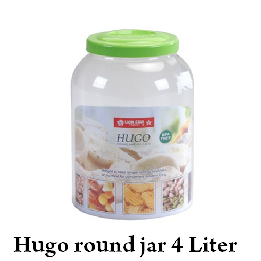 Toples kerupuk 4L lion star PP-31 Hugo Round Jar 101 (4 Litre) kedap udara