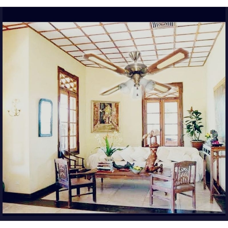 kipas angin alaska uchida 3 lampu 125AB mcf42203. baling baling dekorasi