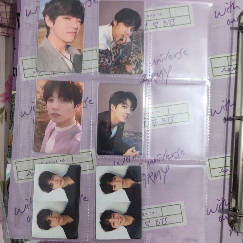 Photocard Love Yourself Tear Y O U R Taehyung Jungkook