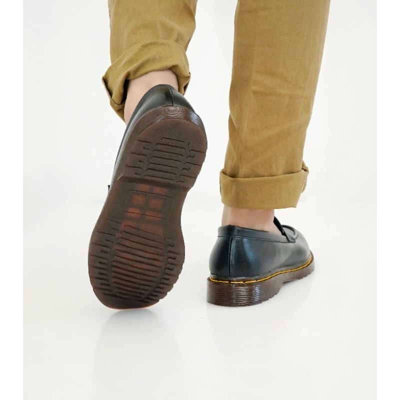 sepatu pantofel pria sepatu slip on pria sepatu penny loafer docmart sepatu kerja pria keren sepatu kulit ori flavio boston