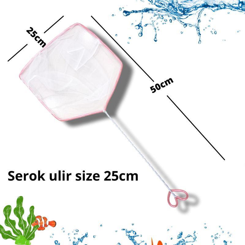 Serok Ikan / Jaring Ikan / Serok Ulir Ukuran 20cm ,25cm