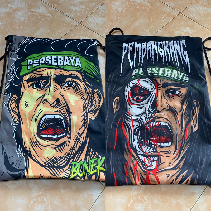 tas serut gymsack persebaya bonek pembangkang printing