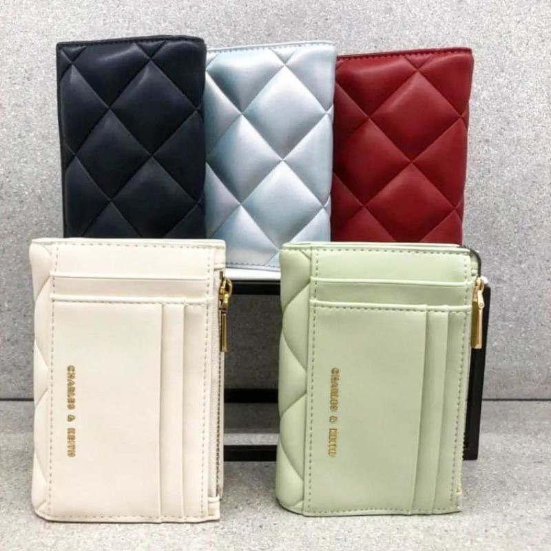 Dompet / Wallet wanita import bahan kulit / CK GEMMA QUILTED + BOX