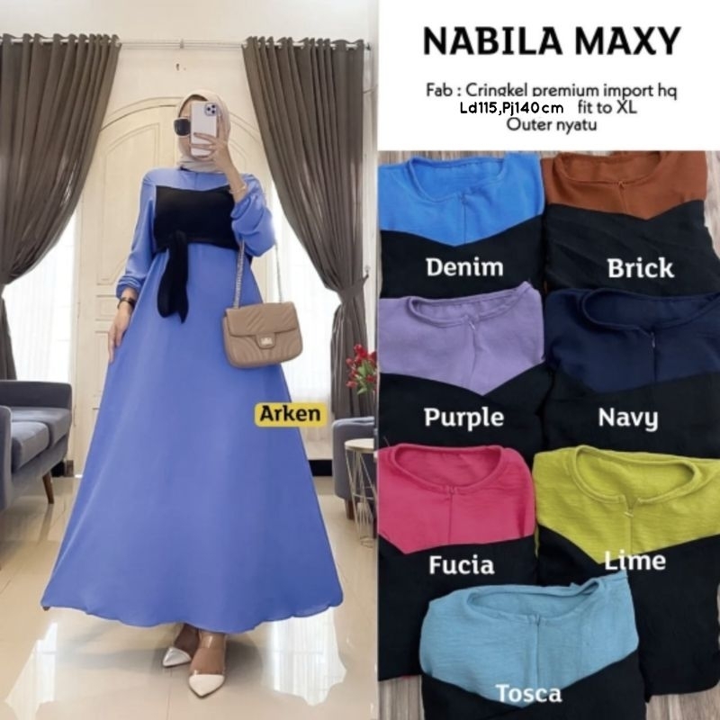 PITALOKA DRESS||NABILA MAXY||MIDI KEKINIAN
