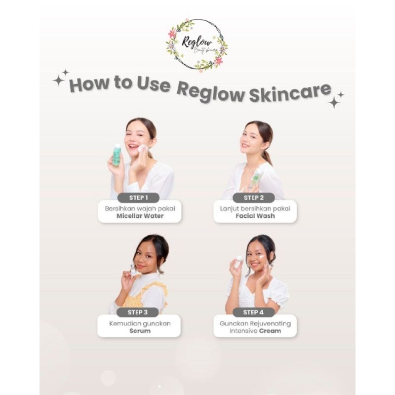 Reglow Skincare Original Facial Wash Toner Perawatan Wajah Skincare Original BPOM