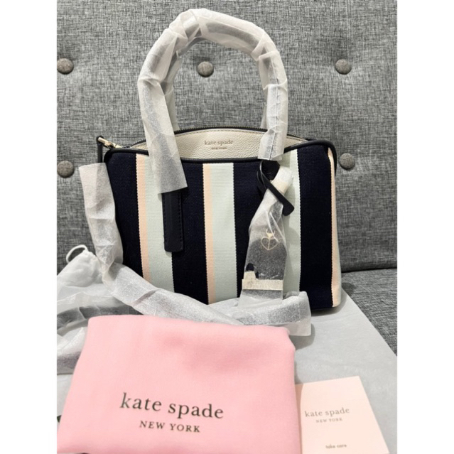 [READY] Kate Spade KS Margaux Canvas Stripe Medium Satchel