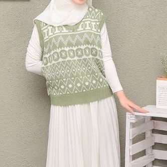 Rompi Rajut Wanita Korean Style Knit Vest Monaco