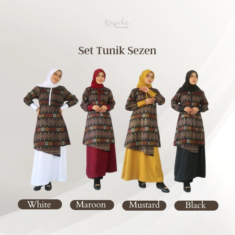 Set Tunik Rok - Set Tunik Sezen Ori by Riyani - Tunik - Rok Terbaru