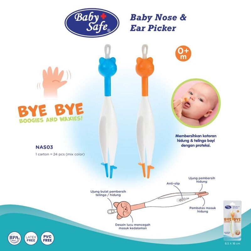 Baby Safe Picker Nose &amp; Ear NAS03 Pembersih Hidung dan Telinga Bayi