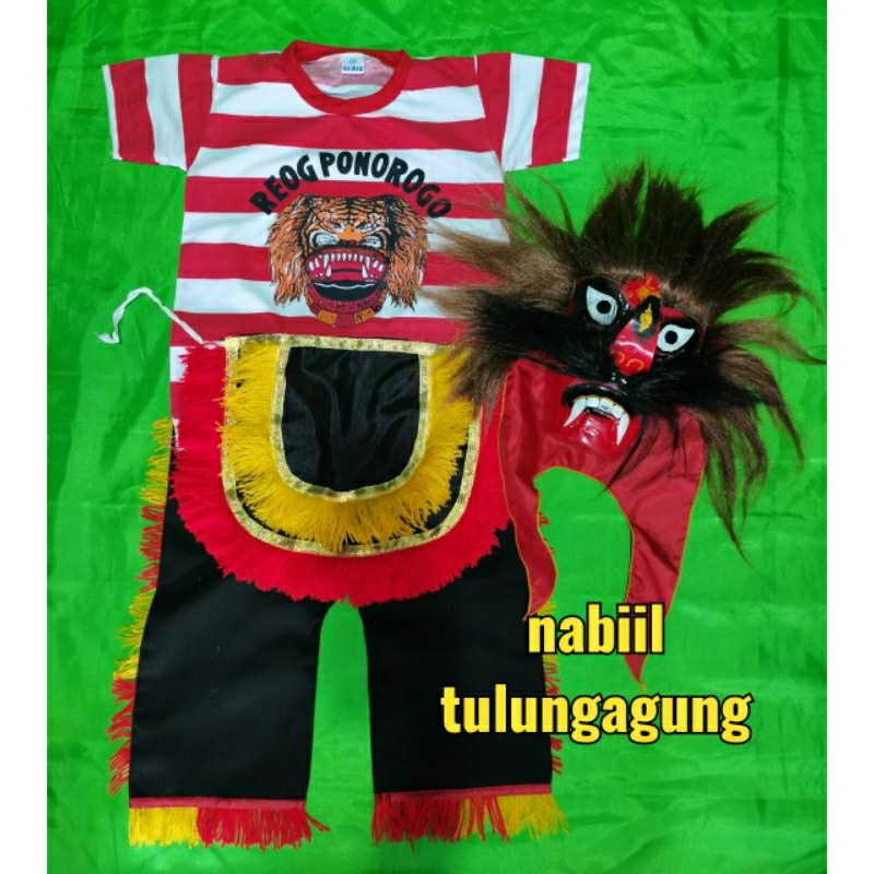 setelan kaos reog Ponorogo topeng bujang ganong