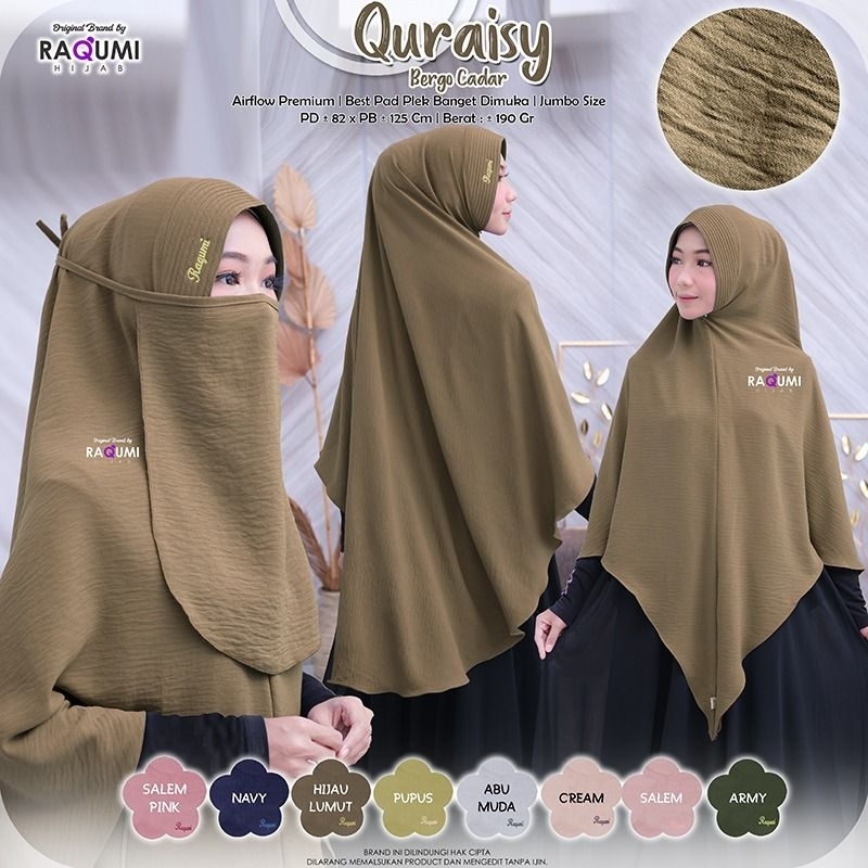 QURAISY RAQUMI DAILY HIJAB SYARI PREMIUM BERGO SYARI haliza