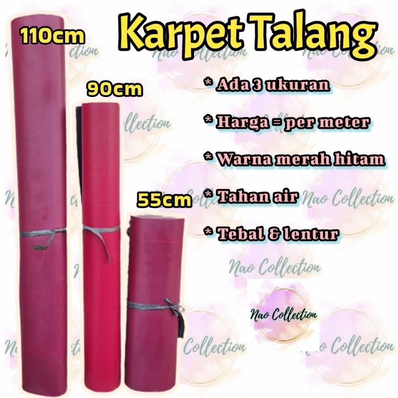 Karpet Talang Air / Karpet Talang Atap Lentur / Karpet Merah Hitam