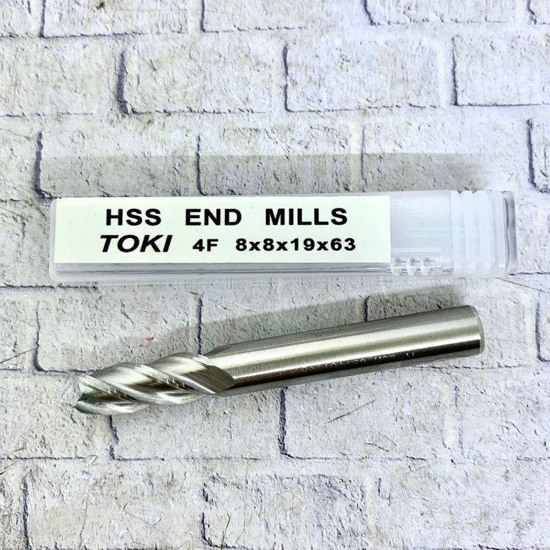 Endmill 8 mm HSS merk Toki original baru Endmill 8mm