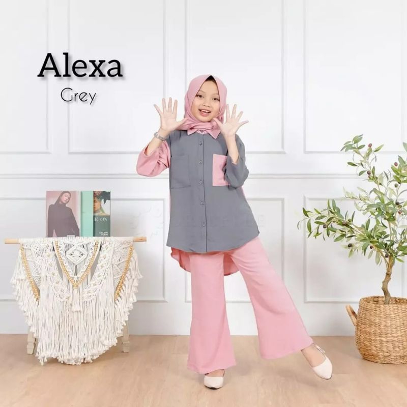 TERBARU ONE SET ANAK PEREMPUAN 10-12 TAHUN ALEXA SET+JILBAB/SETELAN ANAK TERLARIS/SETELAN ANAK PEREMPUAN TERBARU/SETELAN ANAK KOREAN STYLE/SETELAN ANAK TANGGUNG/SETELAN ANAK KEKINIAN/SETELAN ANAK 2023/FASHION KOREAN STYLE