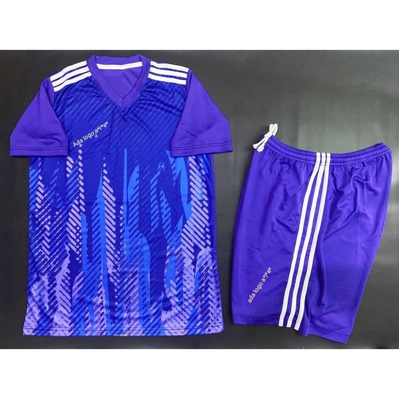 Jersey satu set baju + celana motif argentina away  gread ori.