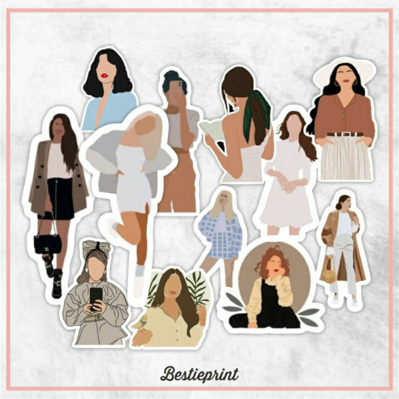 

STICKER AESTHETIC WOMEN NONHIJAB ANTI AIR GLOSY PREMIUM-STIKER AESTHETIC GIRL THEME/Sticker Hp-Sticker Timbler-Sticker Laptop-Sticker Helm-Stiker Notebook