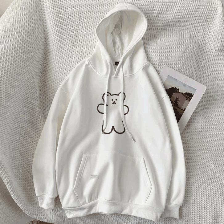 Parisdivarious Sweater Hoodie Jemper Lis Bear Bahan Fleece Size S - XXL (Pria &amp; Wanita)