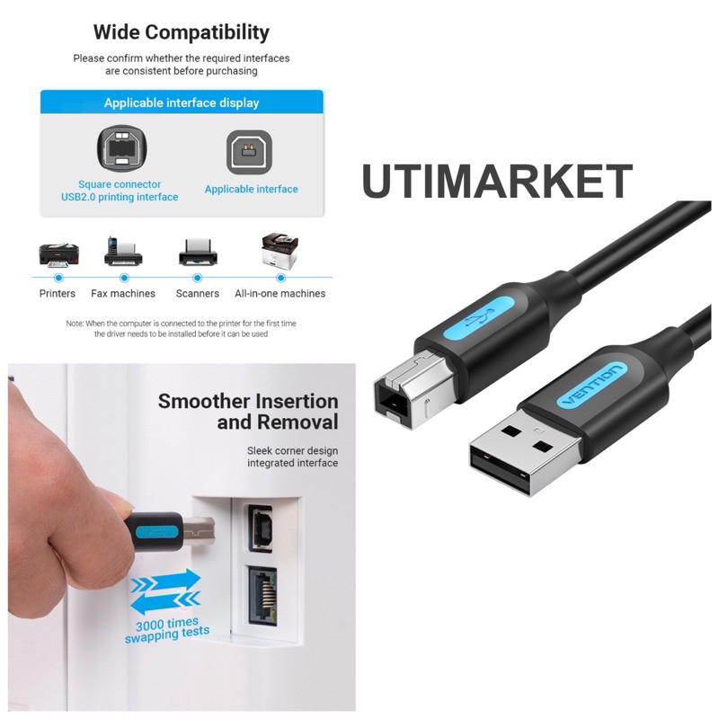 kabel printer usb kabel scanner vention COQ