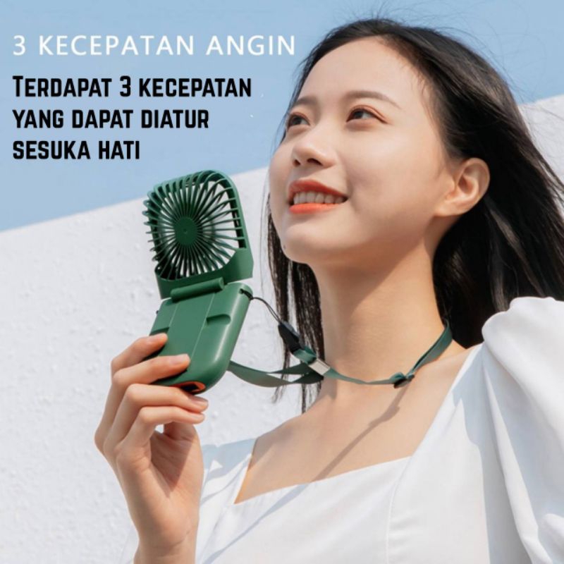 Kipas Angin Mini Portable Powerbank 3000mah Mini Fan Desk Fan Premium